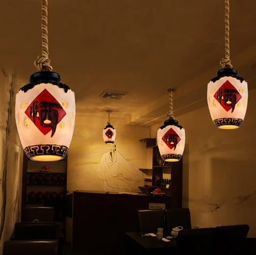 Винтажный светодиодный подвесной светильник в стиле лофт потолочный из