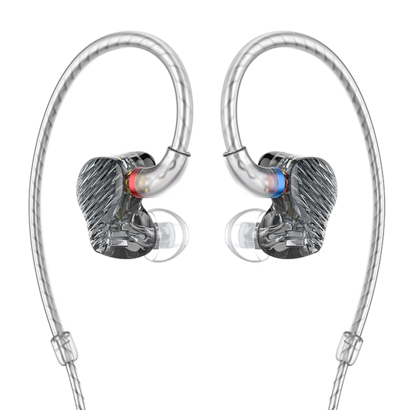 Gray 01 FiiO FA7 Hi-Res Knowles Quad Driver сбалансированная арматура HiFi наушники-вкладыши с MMCX съемный кабель DLP 3D Печатный - Цвет: Gray 01