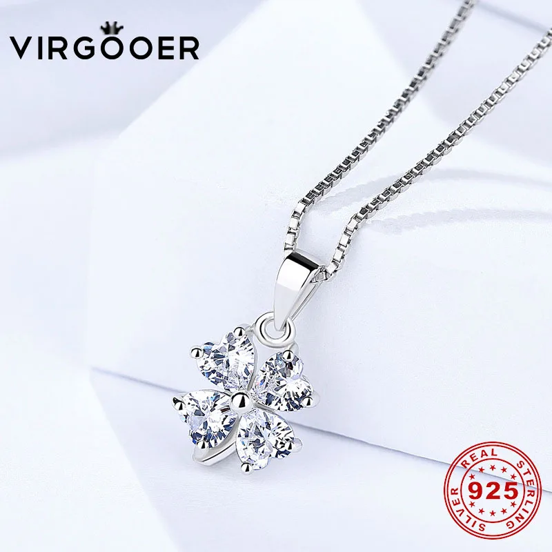 Virgooer 925 пробы серебряные Ювелирные наборы для женщин клевер ювелирное изделие