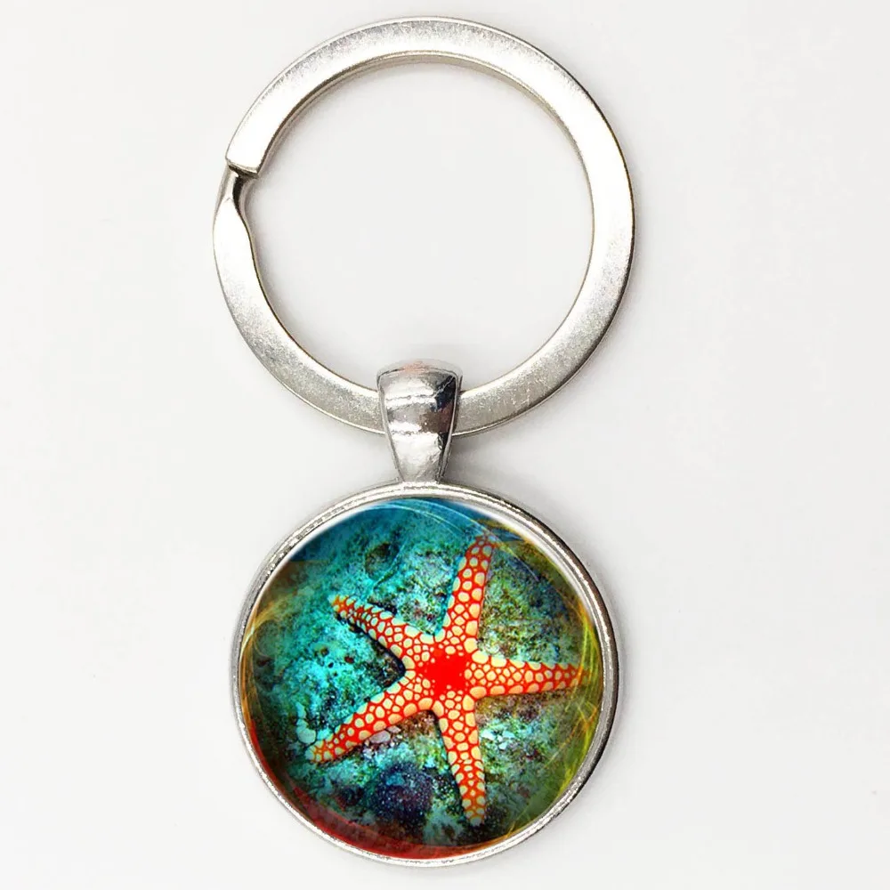 Новинка 2015 винтажный стеклянный кабошон ожерелье забавные морской мир starfish