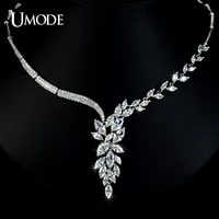 umode fancy marquise cutting cubic zirconia necklace best for bride un0038