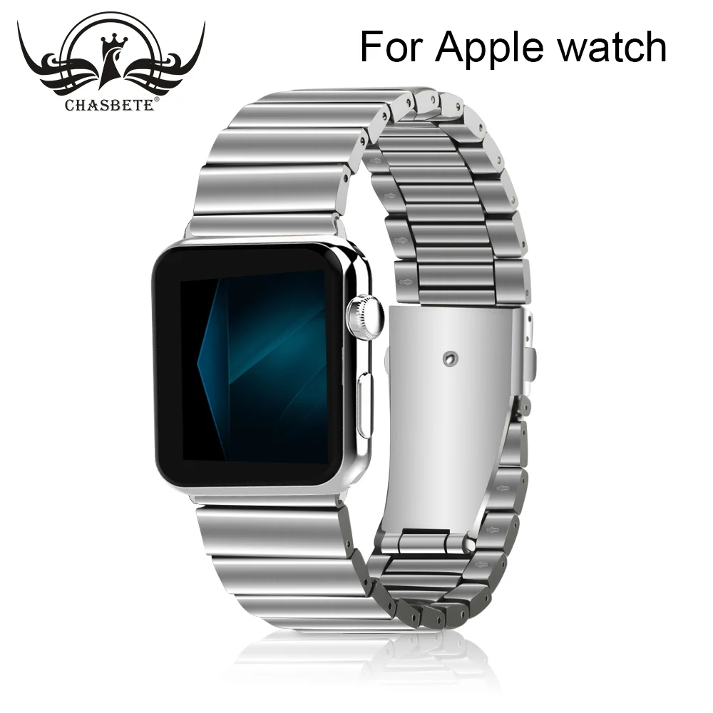 Ремешок из нержавеющей стали для apple watch праздничный браслет iWatch 4 40 мм 44 38 42 |