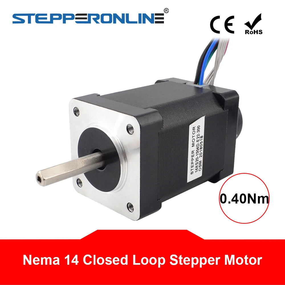 Nema 14 замкнутый цикл шаговый двигатель 40Ncm энкодер 300CPR 1.50A 2 фазный Гибридный