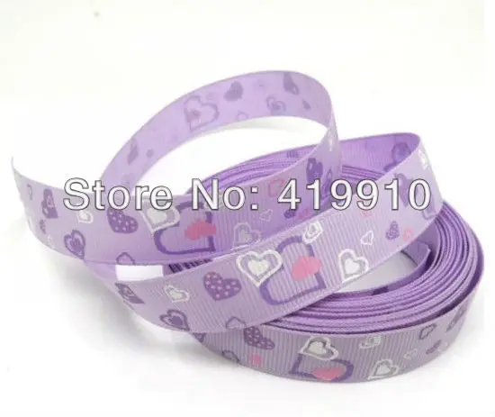 

Лента Grosgrain шириной 16 мм, 5 ярдов, с принтом в виде сердец