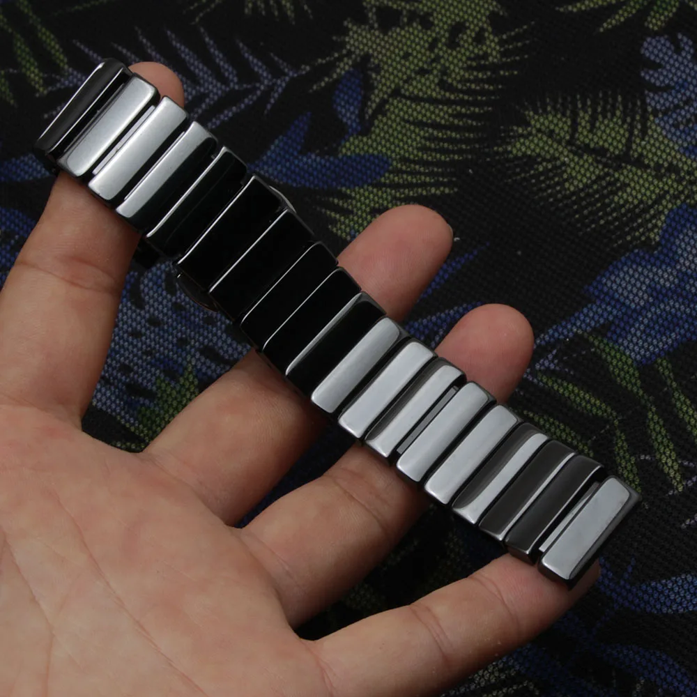 Керамические Ремешки для наручных часов черные белые сменные часы браслет