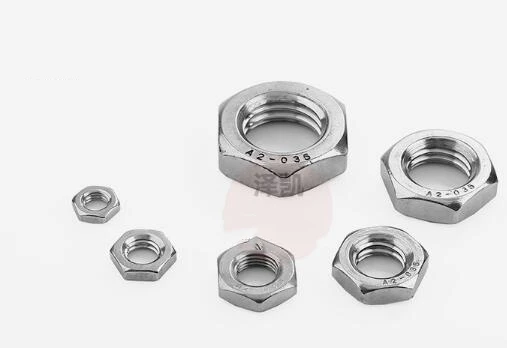 10pcs304 Шестигранная тонкая гайка из нержавеющей стали плоская винтовая крышка