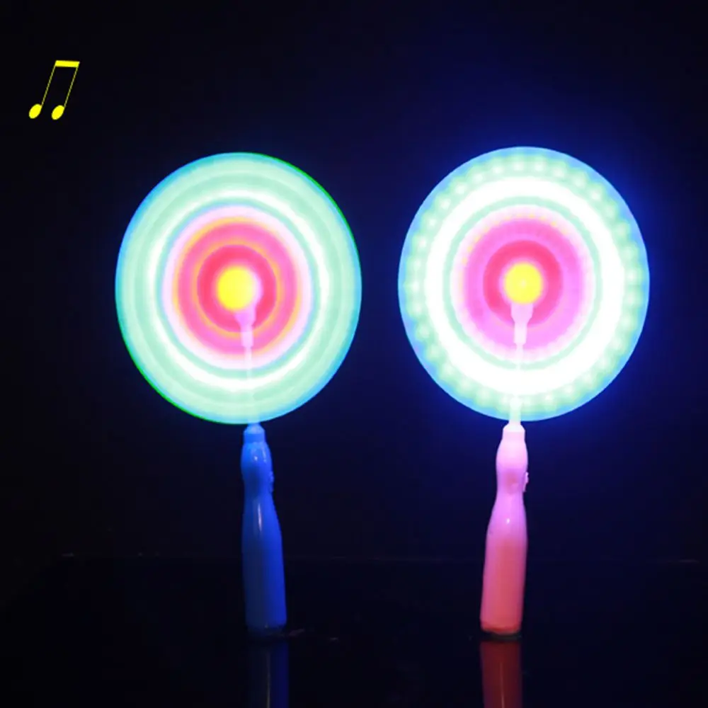 1 шт. светящийся Спиннер игрушки ветряные мельницы мигающий свет светодиодный и музыка Радуга спиннинг ветряная мельница ветер светящийся Спиннер s игрушки для детей