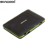 new trendy mens fashion faux leather magic credit card id money clip slim wallet holder