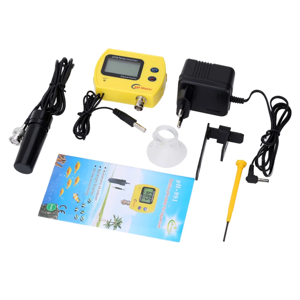 

Professional High Precision Portable Online pH Meter for Aquarium Acidimeter Water Quality Analyzer pH & TEMP Meter Measure Household Drinking Solution