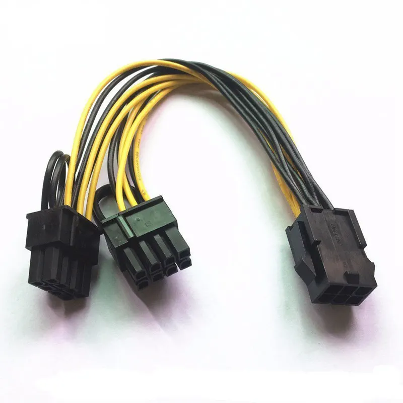 6pin to 2 X PCIe 8 (6+2) pin &amp Motherboard Images Video Card PCI-e Express GPU VGA Y-splitter Hub Power Cable(2 pack) | Обустройство