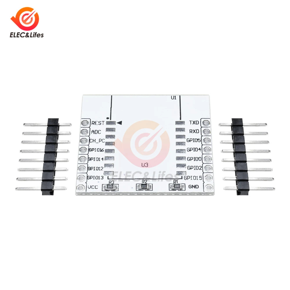 ESP8266 Беспроводной серийный WI-FI модульная адаптер плата пластина для Arduino esp8266 ESP-07 ESP-08 ESP-12F ESP-12E