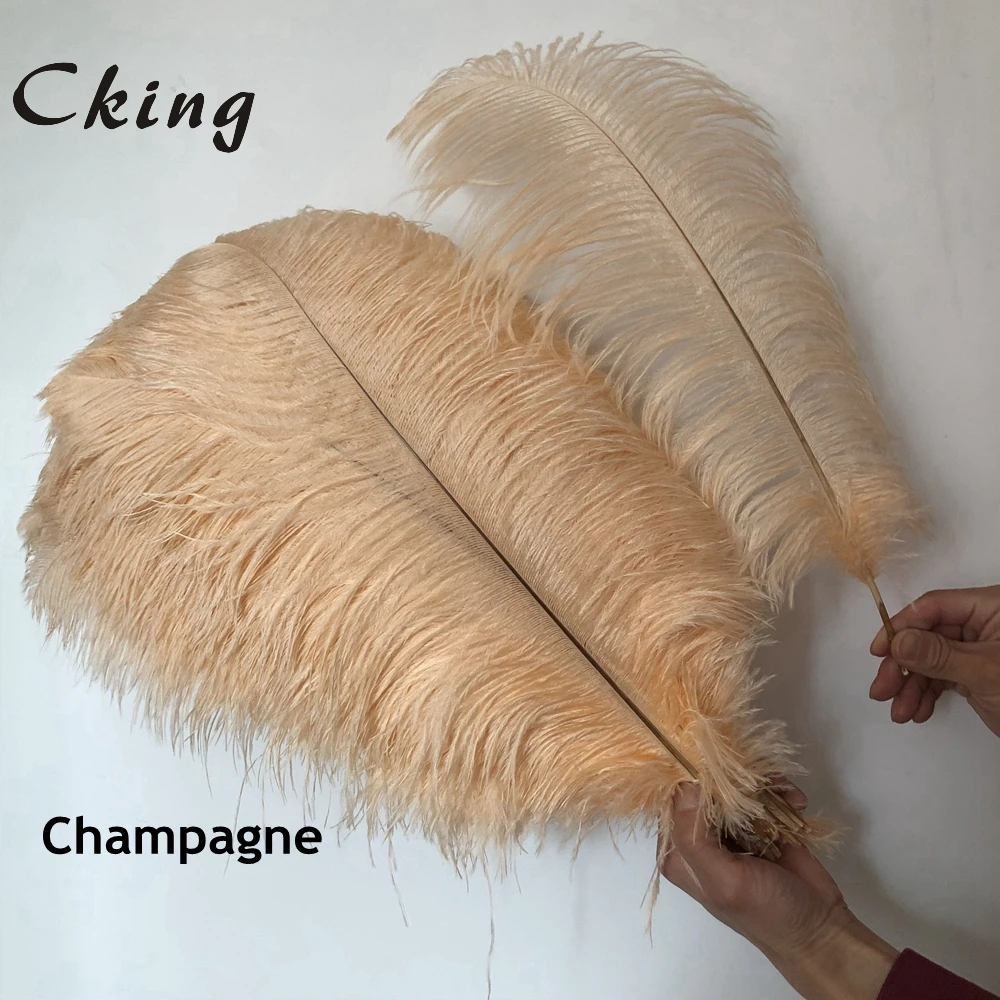 wholesale 100pcs High quality natural real peacock Blue dyed ostrich feathers 6-24inch/15-60cm diy Decorations stage performance