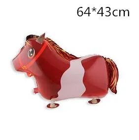 horse 1 шт., прогулочные воздушные шарики в виде животных, милые шарики для кошек, собак, кроликов, панды, динозавра, тигра, шары для домашних животных, вечерние шары для украшения дня рождения - Цвет: horse