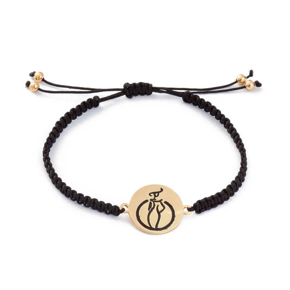 ISHOW черный строка плетеный браслет для мужчин и женщин ювелирные изделия