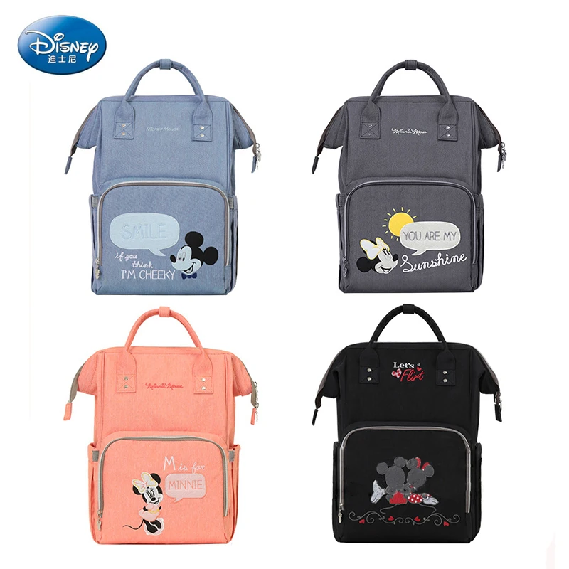 Сумка для кормящих мам disney, сумка для мам, подгузник для мам, брендовая Большая вместительная детская сумка, рюкзак для путешествий, дизайнерская сумка для кормящих мам для ухода за ребенком, Минни
