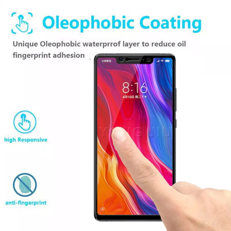 2 упаковки полное покрытие из закаленного стекла для Xiaomi Mi 8SE протектор экрана на