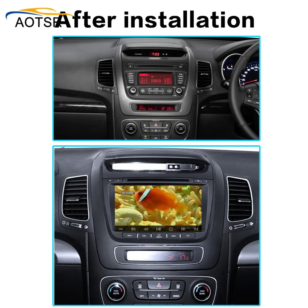 Автомобильный dvd плеер с gps Android 8 0 для KIA SORENTO 2012 2013 2014 2015 автомобильный 2 din