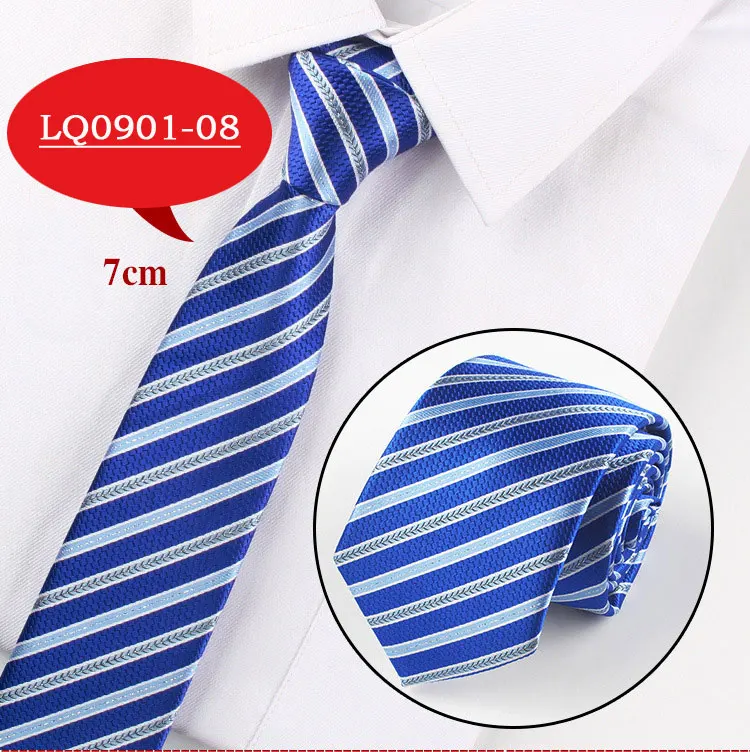 LQ0901-08 Men Tie Fashion 7cm Classic Luxury Jacquard Woven Neckties Factory Seller Bridegroom Business Wedding Accessories Shirt Neck Tie - Цвет: LQ0901-08