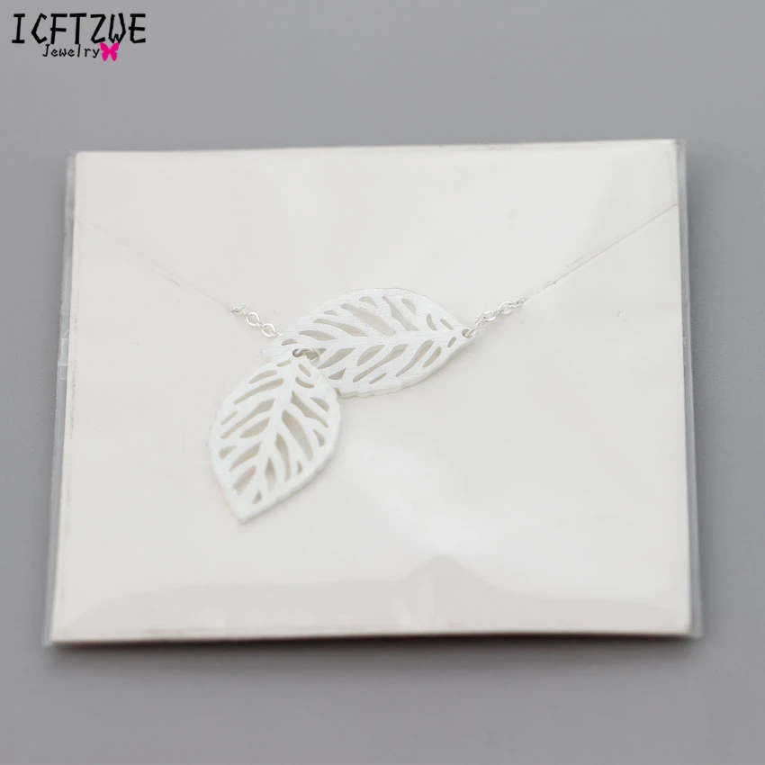 DIANSHANGKAITUOZHE Chain Jewelry Gold Tattoo Choker Stainless Steel Silver Two Lariat Leaf Statement Necklace Women Accessories|statement