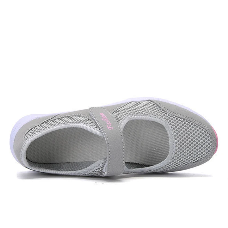 UPUPER Breathable Mesh Women Shoes Flats Platform Fashion Ladies Walking Female Outdoor Ultralight Sneakers For | Обувь