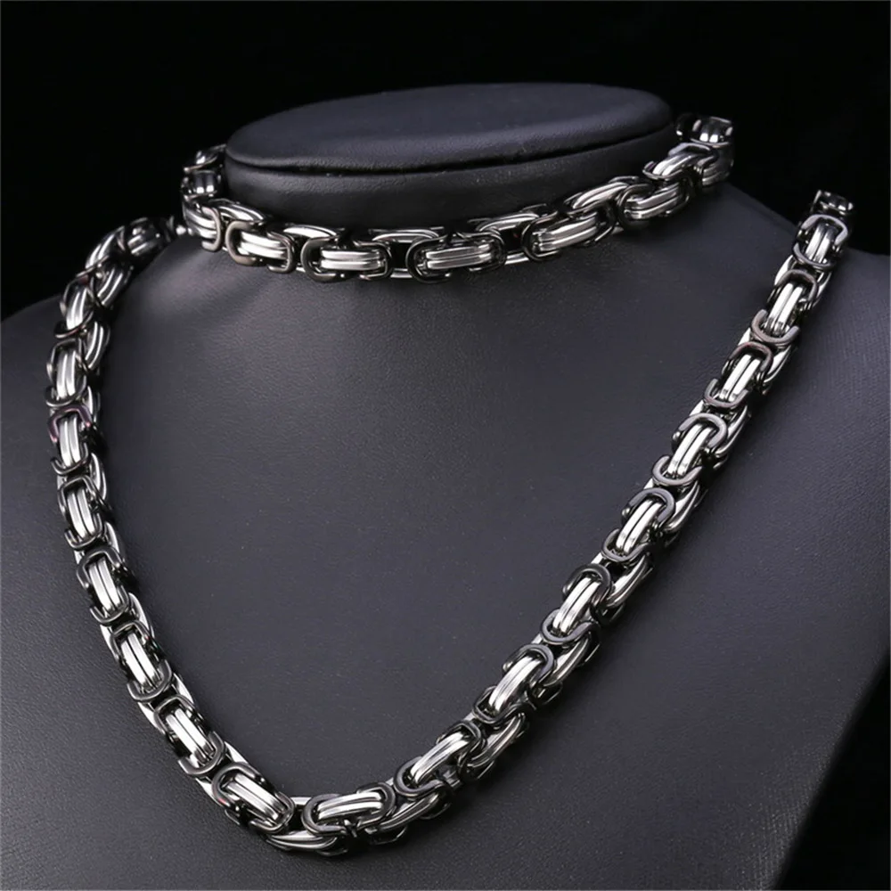 Для мужчин в стиле панк рок Стиль модное ожерелье браслет наборы ювелирных