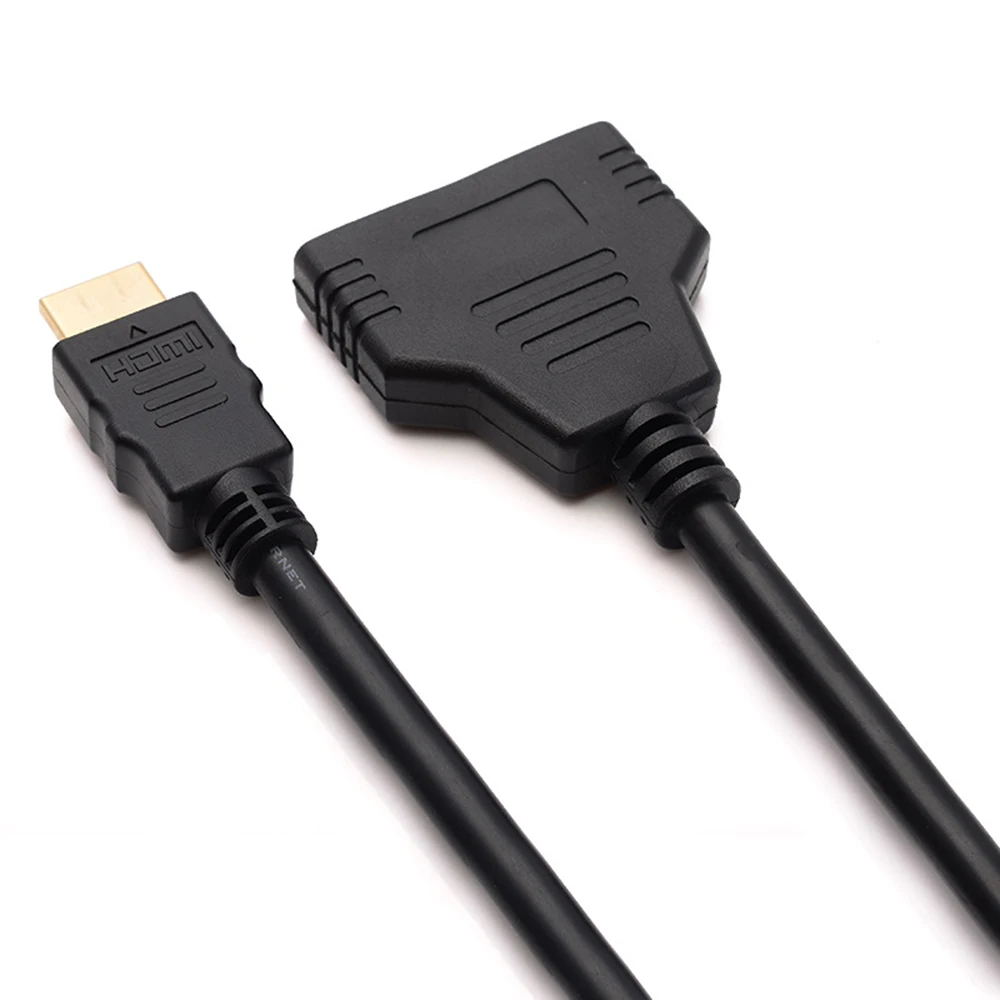 Новый 1 Мужской в 2 Женский из 1080P HDMI HD конвертер Кабель адаптер сплиттер для DVD