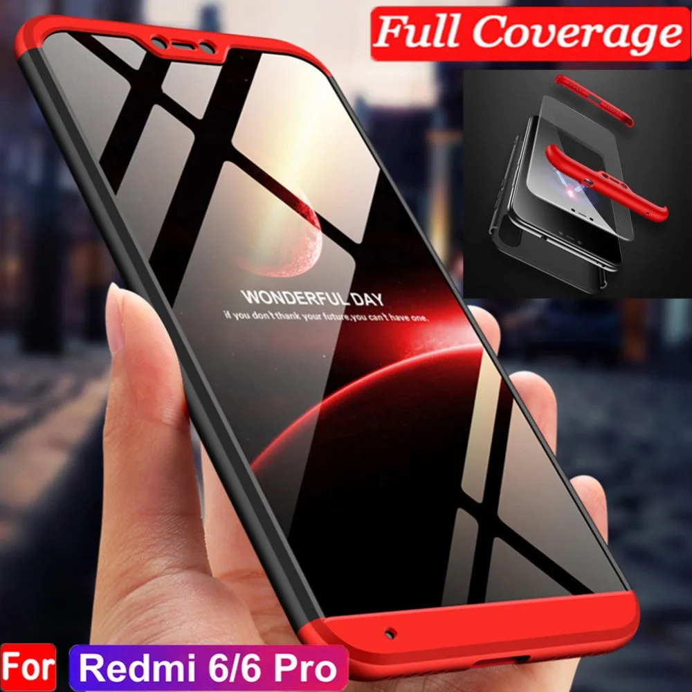 3 In 1 Case for Xiaomi Mi 8 9T 9 SE Redmi 8A 7A 9A 360 Full Protection Shockproof Note 9S 8T 7 6 PRO MAX | Мобильные телефоны и