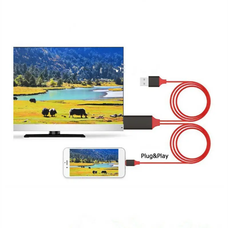 Micro USB к HDMI 1080P HD ТВ кабель адаптер Android Smart для Xiaomi Redmi Note 5 Pro Samsung S7 Charger|Кабели HDMI| |