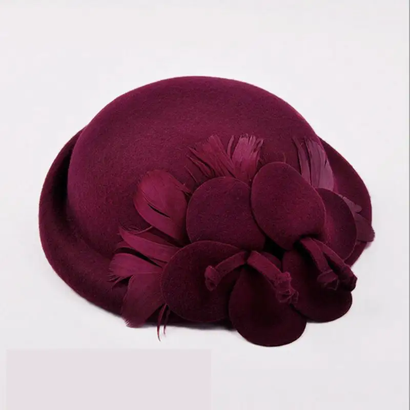 Женская винтажная фетровая шляпа из шерсти 6 цветов 2018|wool felt fedora|fashion fedorafelt hat |