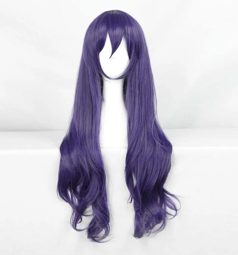 

Высокое качество 80 см LoveLive! Белый парик Nozomi Tojo на День святого Валентина, фиолетовый длинный волнистый синтетический парик для косплея