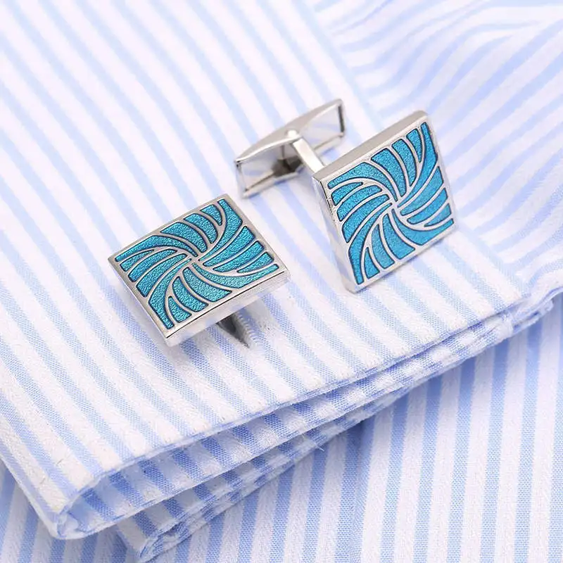 Вагула синяя эмалированная Запонки мужские французские запонки для рубашки