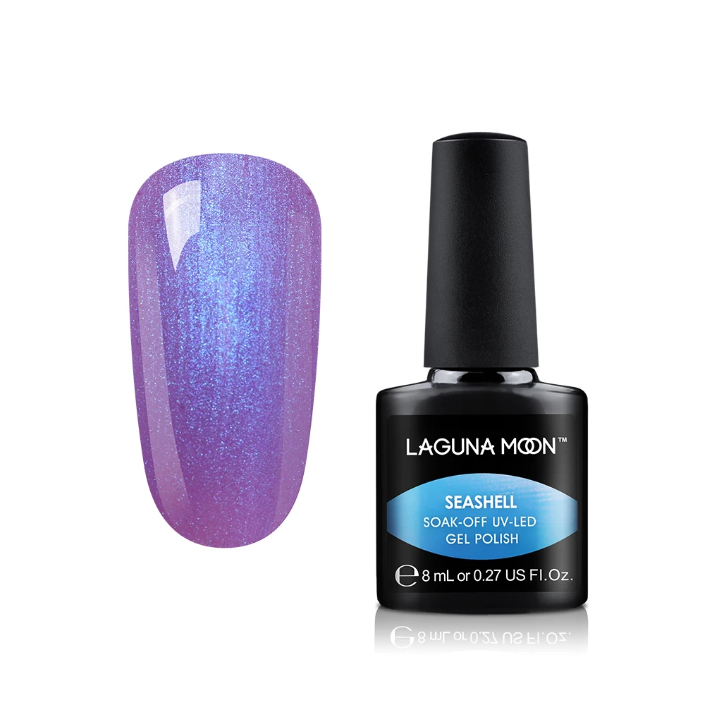 Lagunamoon Newest Shell Glitter UV Gel Nail Polish Nail Art DIY Design Soak Off UV LED Long Lasting Varnish Nail Paint Lacquer - Цвет: 15