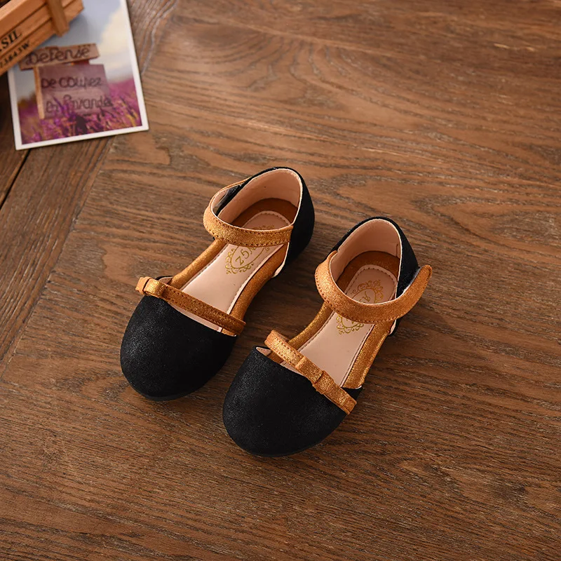 2018 летние девушки Босоножки Детские принцессы с бантом Обувь маленький ребенок