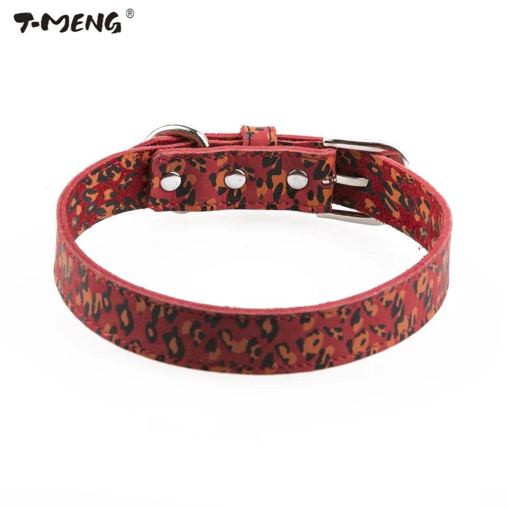 Ошейник для собак из натуральной кожи с леопардовым рисунком|genuine leather dog collar|collar