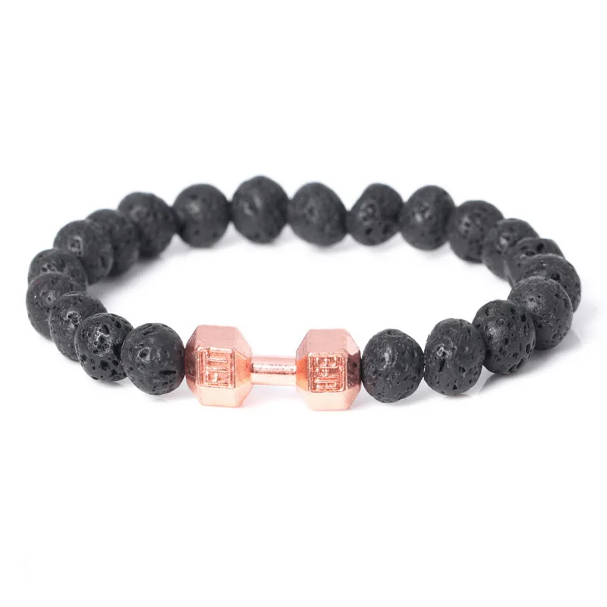 2017 Модный высококачественный браслет сделай сам из лавового камня с бусинами
