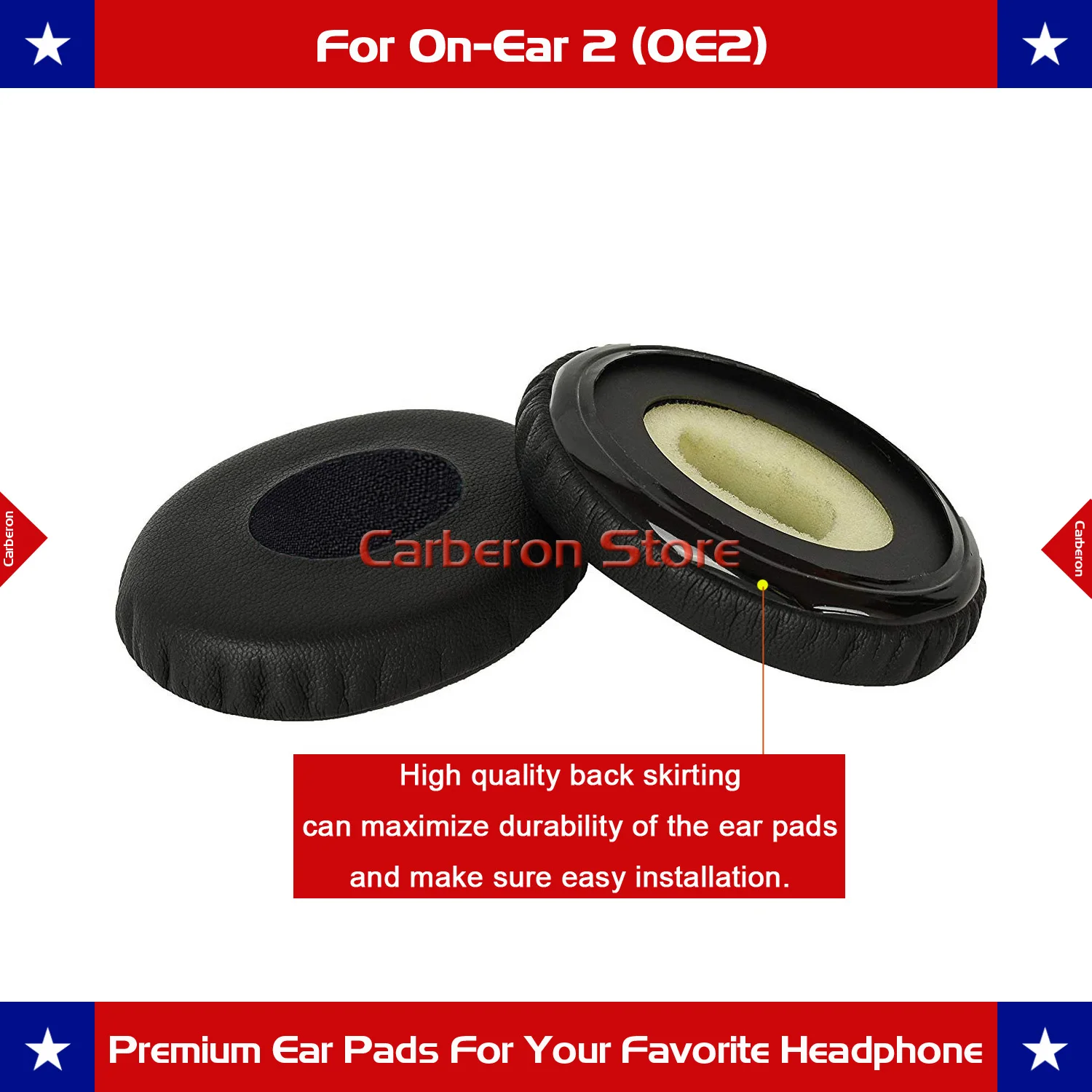 Carberon Replacement Ear Pad Cushion for Bose On-Ear 2(OE2)/SoundTrue On-Ear(OE) Headphones(Black) | Электроника