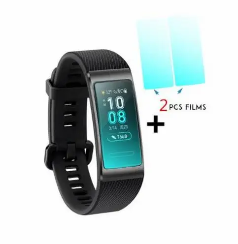 huawei Band 3 Pro Smartband gps металлическая рамка Amoled полноцветный дисплей сенсорный экран Датчик сердечного ритма датчик сна - Цвет: Black add film