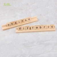 chainho26 english lettersnatural wood alphabeswooden basebaby children game boxgarden party suppiesfor diy wood handmade