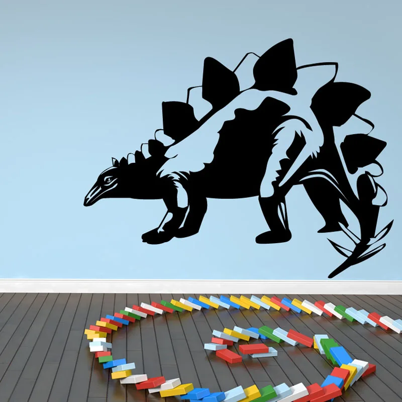 

Free shipping Stegosaurus Dinosaurs Wall Sticker Art Vinyl Decal For Home Decor Adhesive Removable Mural Decals