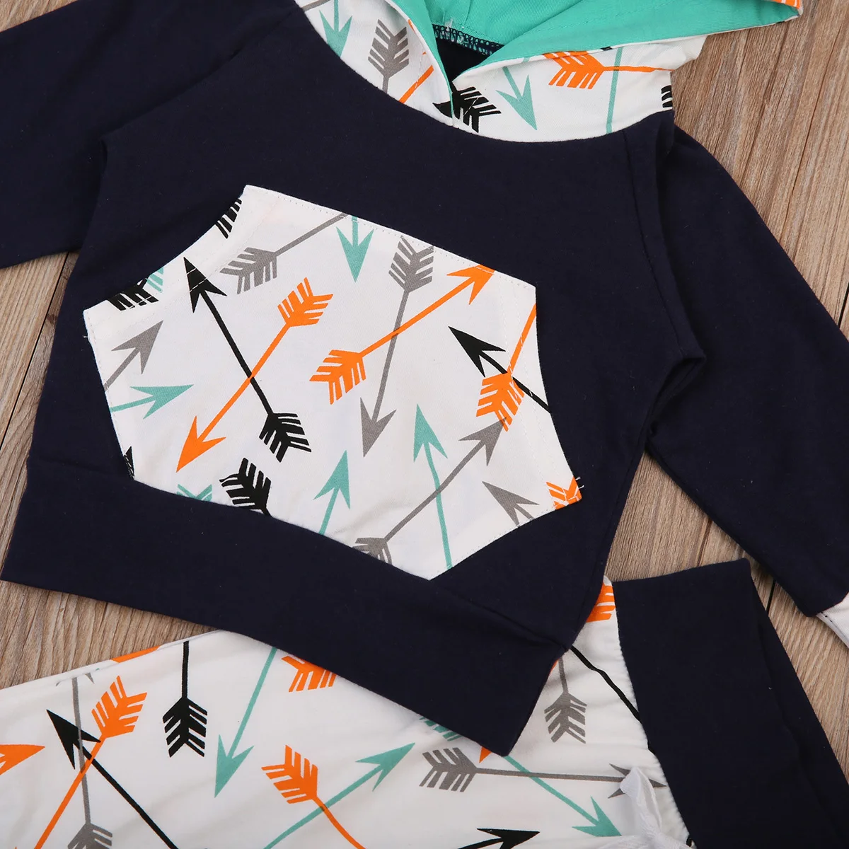 Emmababy New Fashion Newborn Baby Boys Girls Cotton Clothes Long Sleeve Hoodie+Pants Set Outfits |
