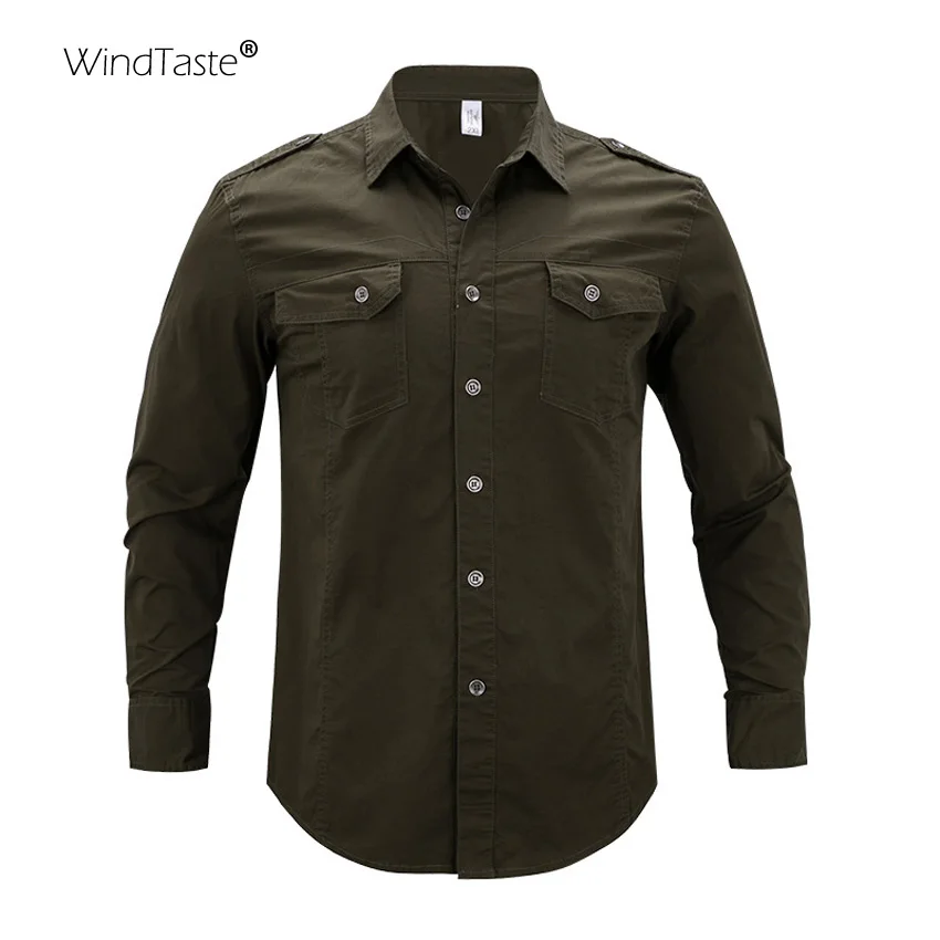 WindTaste 5XL мужская хлопковая одежда для рыбалки рубашка пешего туризма треккинга