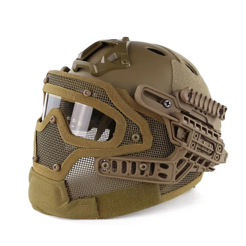 SINAIRSOFT, тактический шлем, новая система G4, ABS, полная маска для лица, с Goggle, для военного страйкбола, пейнтбола, армии, Быстрый Шлем - Цвет: DE