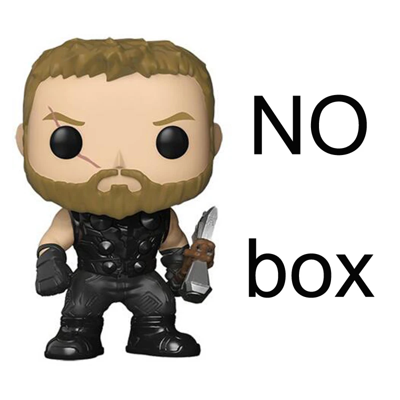 no retail box Мстители Marvel: Бесконечная война танос Железный человек Человек-паук Тор Капитан Американский Веном Халк Черная пантера фигурка виниловая модель игрушки - Цвет: no retail box