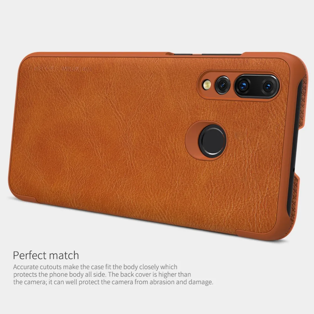 Huawei P Smart Plus чехол Nillkin Qin Флип кожаный чехол Роскошные чехол для делового телефона для наслаждаться 9 S Nilkin задняя крышка