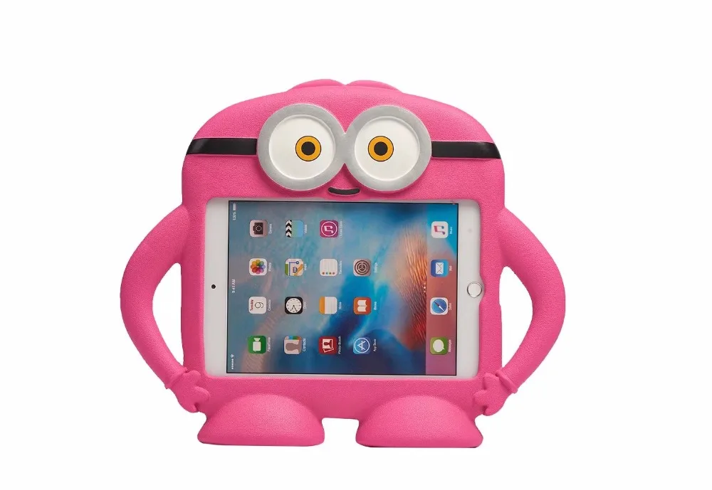 Rose Детский Чехол для ipad Pro 9,7/Air/Air2 дети Миньоны EVA ударопрочный сверхмощный пенопластовый чехол-подставка для ipad 9,7 дюймов / - Цвет: Rose