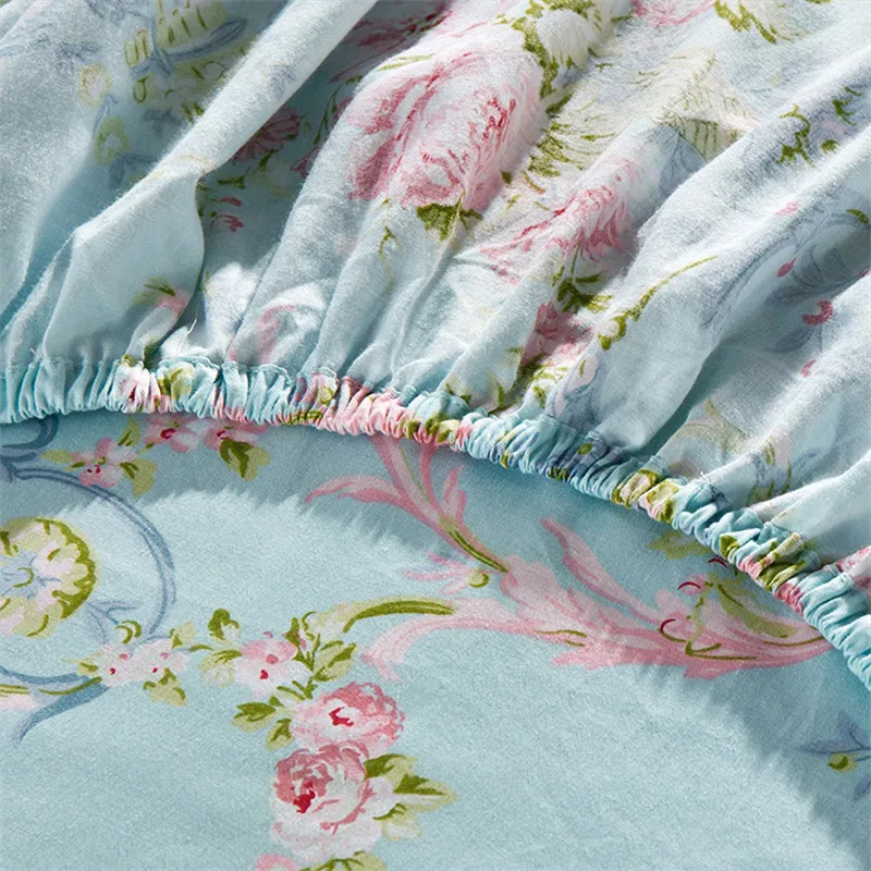 Simple and stylish red printing prints 100% cotton 3Pcs fitted sheet pillowcase super soft home textiles 150x200cm size bedding | Дом и сад