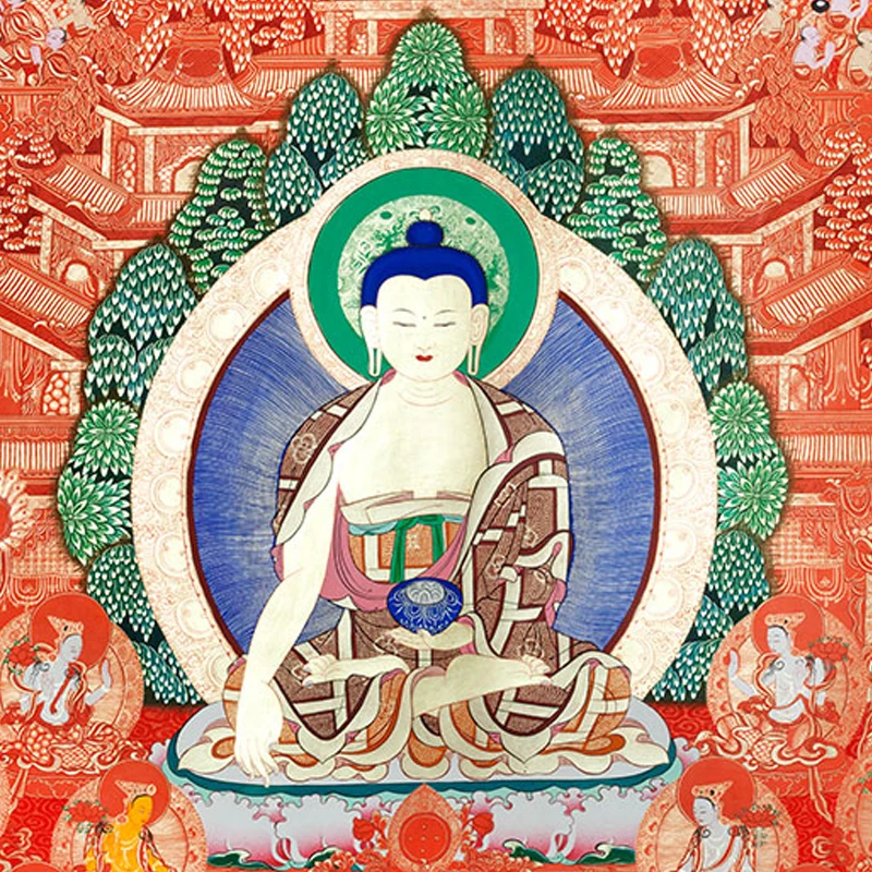 Buddhist Gift Living Room Hanging Painting Tangka Sakyamuni Pure Land Home Decoration | &amp Calligraphy