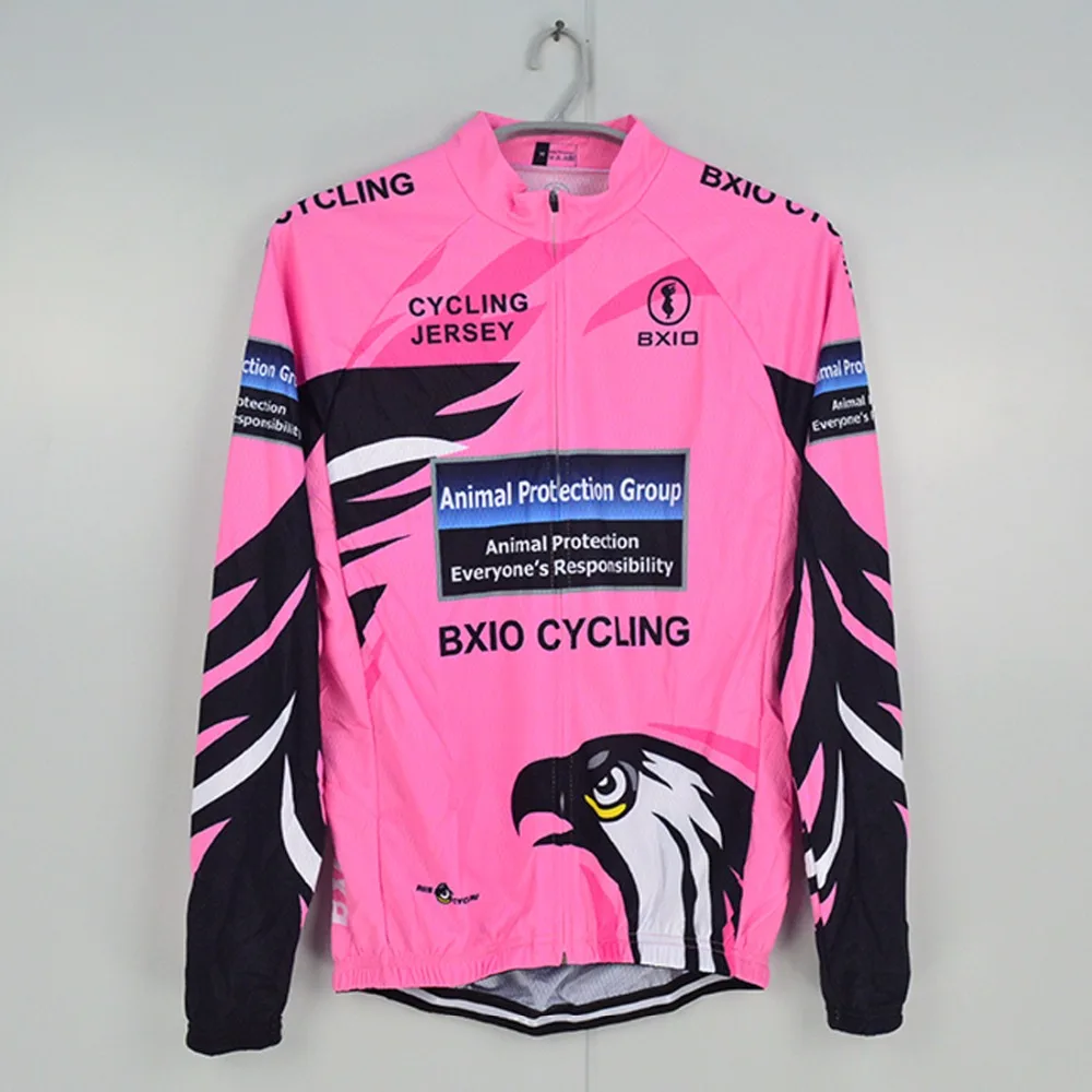 Bxio Ropa Ciclismo женское Велосипедное Джерси теплое с длинными рукавами только Осенний
