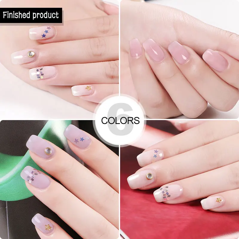 Modelones Розовый Цвет Желе серии УФ гель для ногтей Светодиодная лампа