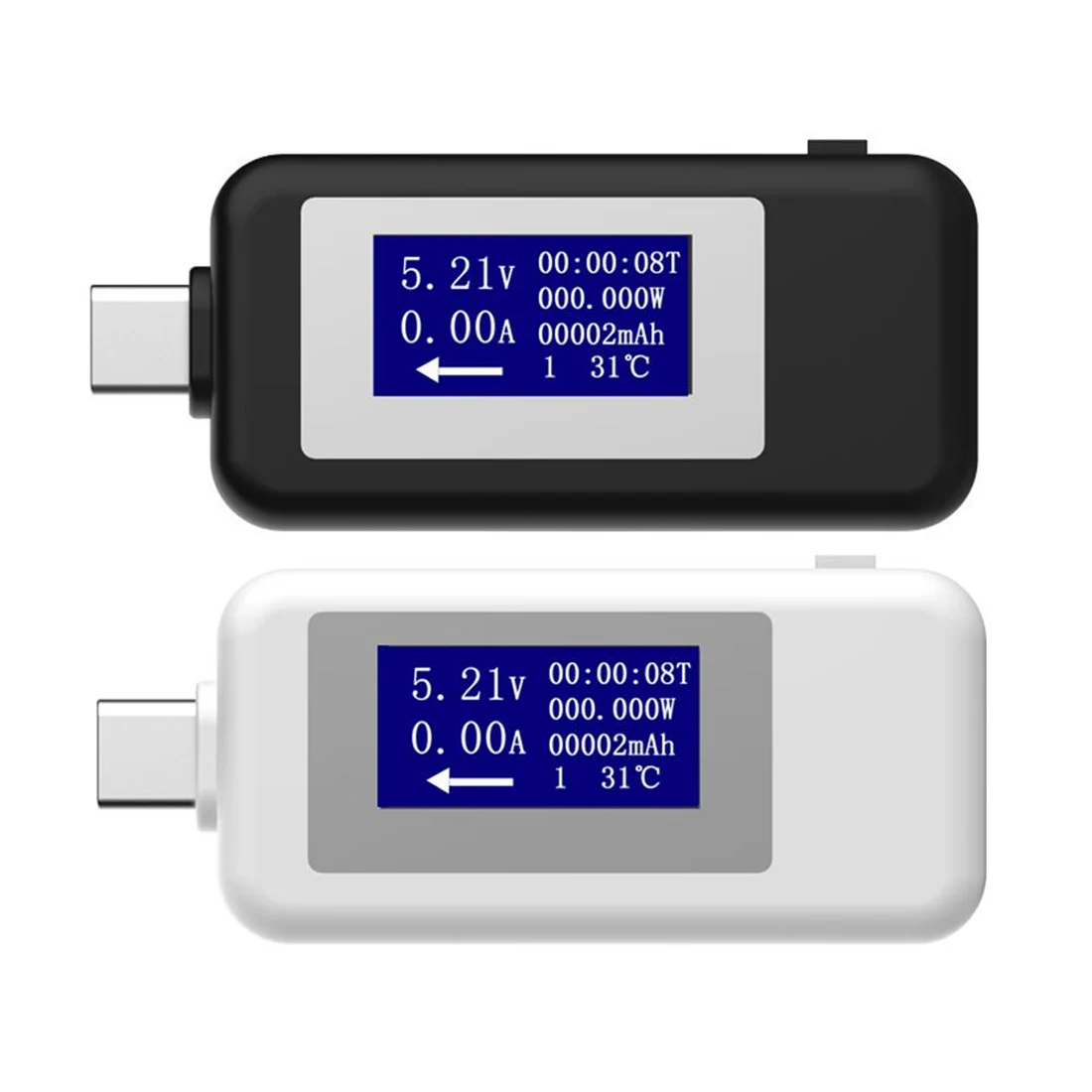 Цифровой измеритель напряжения и силы тока USB-тестер с ЖК дисплеем разъемом USB Type-C